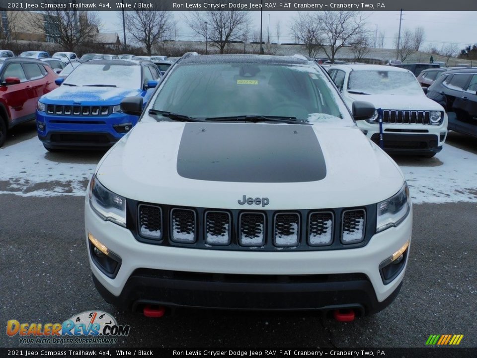 2021 Jeep Compass Trailhawk 4x4 White / Black Photo #2