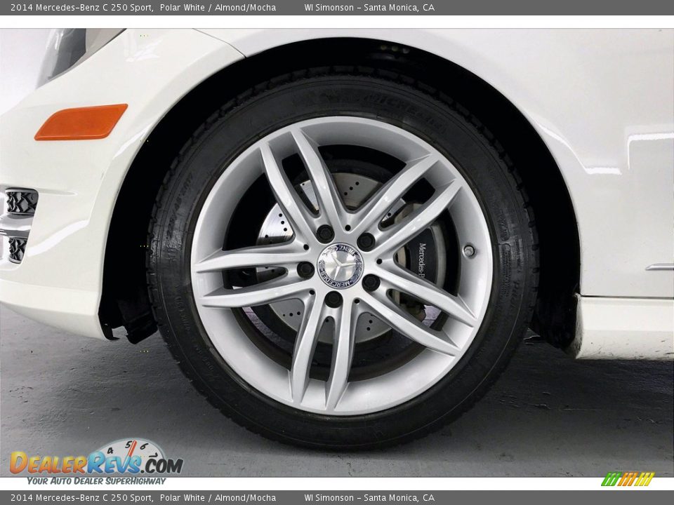 2014 Mercedes-Benz C 250 Sport Polar White / Almond/Mocha Photo #7