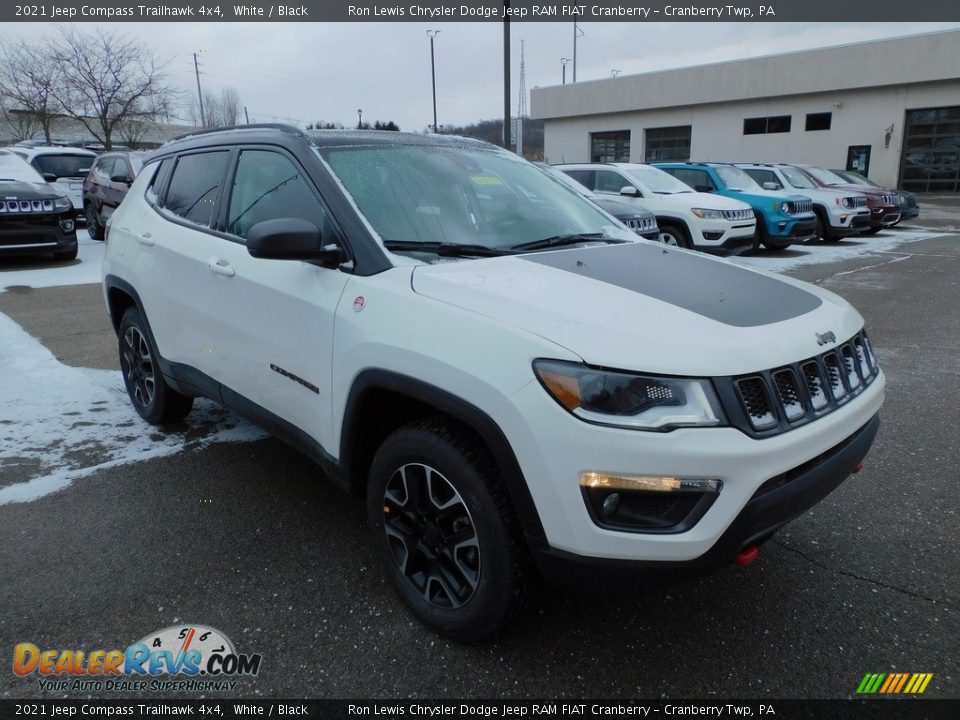 2021 Jeep Compass Trailhawk 4x4 White / Black Photo #3