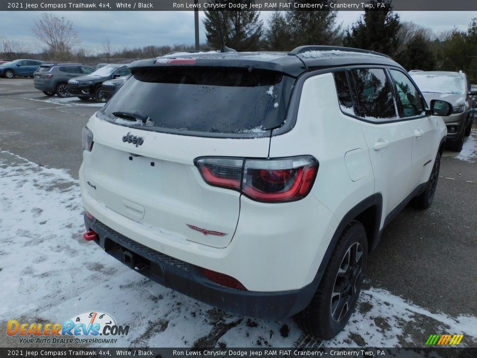 2021 Jeep Compass Trailhawk 4x4 White / Black Photo #5