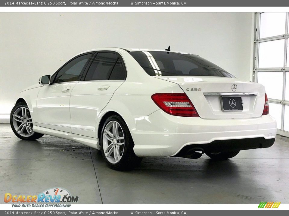 2014 Mercedes-Benz C 250 Sport Polar White / Almond/Mocha Photo #9