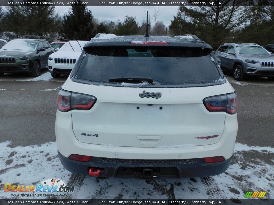 2021 Jeep Compass Trailhawk 4x4 White / Black Photo #6