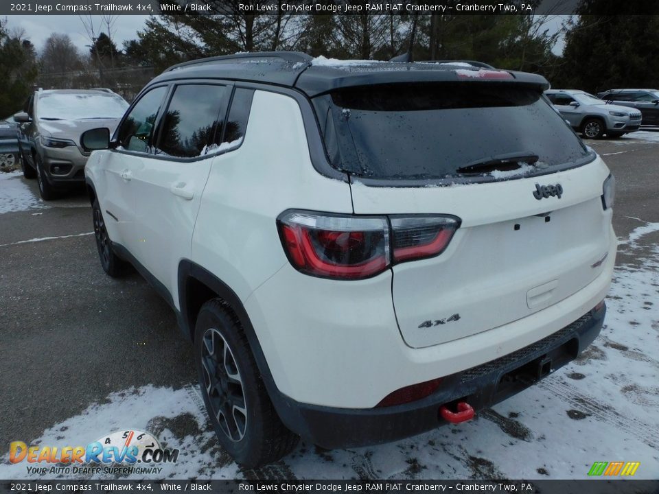 2021 Jeep Compass Trailhawk 4x4 White / Black Photo #8