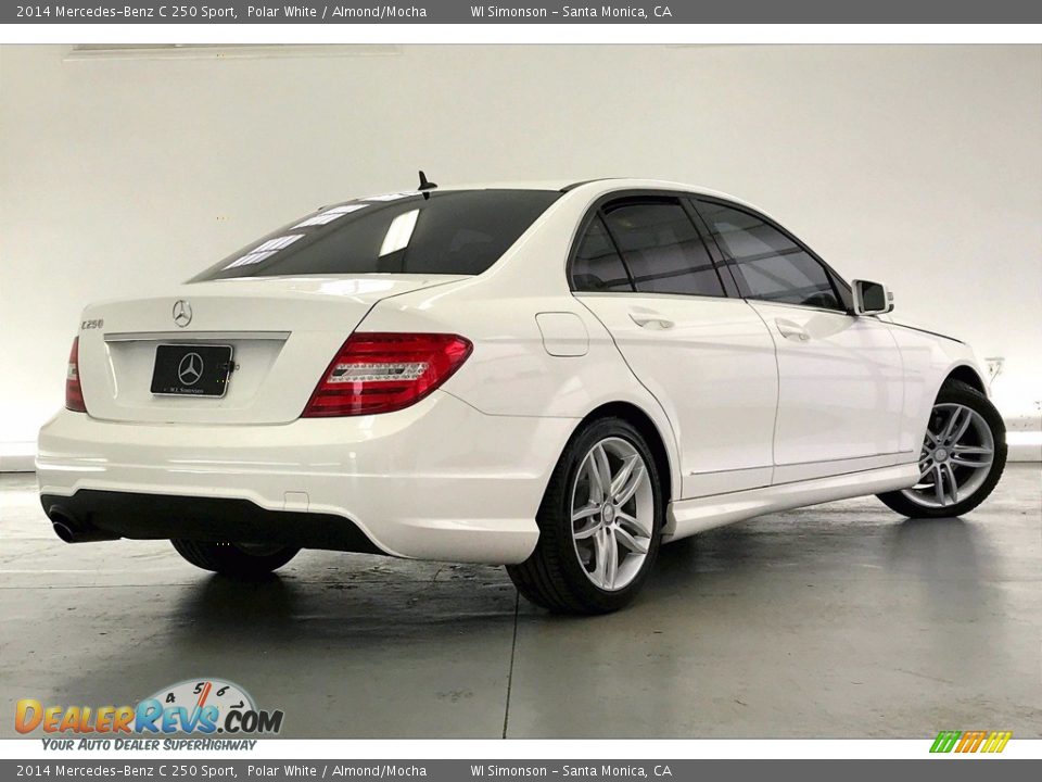 2014 Mercedes-Benz C 250 Sport Polar White / Almond/Mocha Photo #12