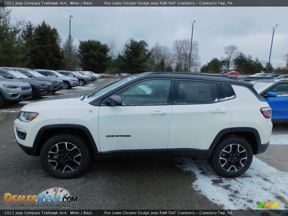 2021 Jeep Compass Trailhawk 4x4 White / Black Photo #9