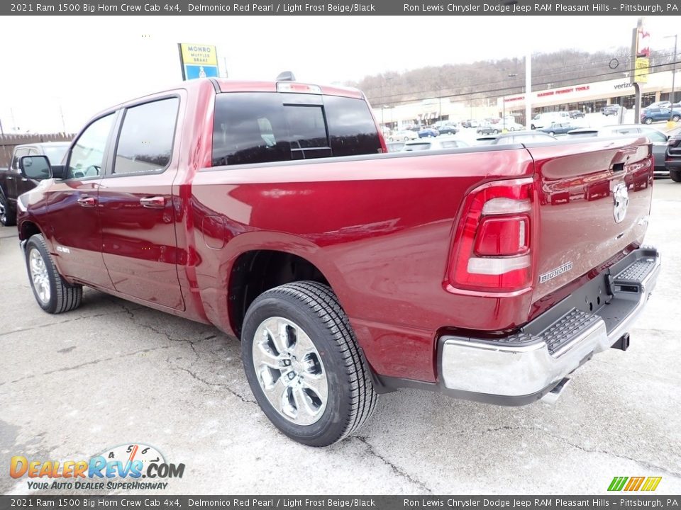 2021 Ram 1500 Big Horn Crew Cab 4x4 Delmonico Red Pearl / Light Frost Beige/Black Photo #3