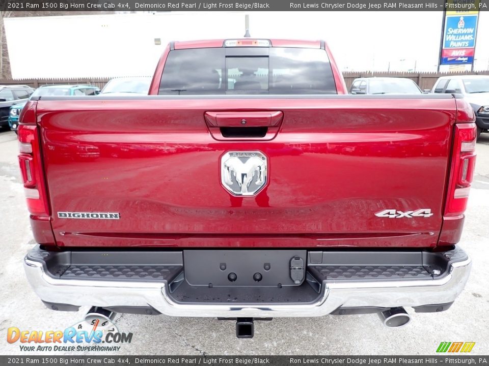 2021 Ram 1500 Big Horn Crew Cab 4x4 Delmonico Red Pearl / Light Frost Beige/Black Photo #4