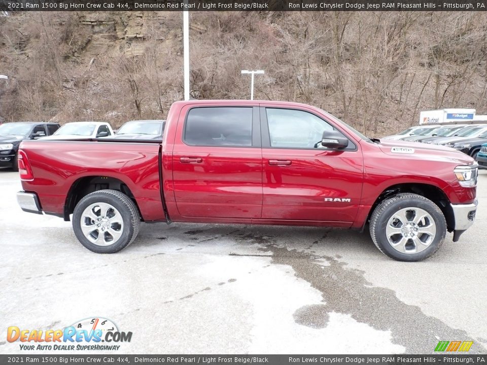 2021 Ram 1500 Big Horn Crew Cab 4x4 Delmonico Red Pearl / Light Frost Beige/Black Photo #6