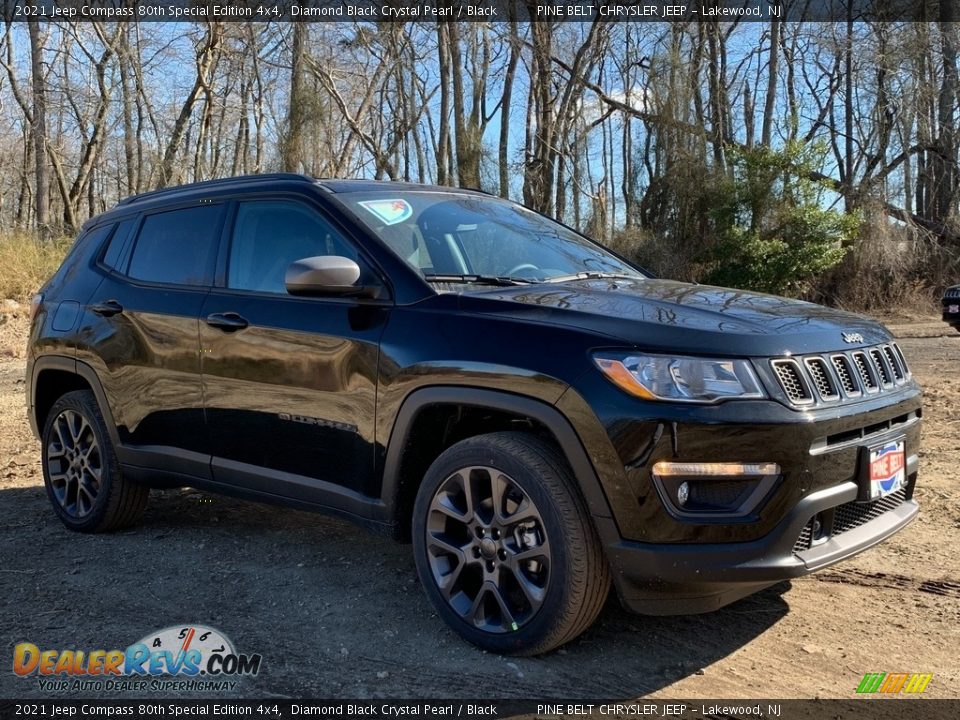 2021 Jeep Compass 80th Special Edition 4x4 Diamond Black Crystal Pearl / Black Photo #1