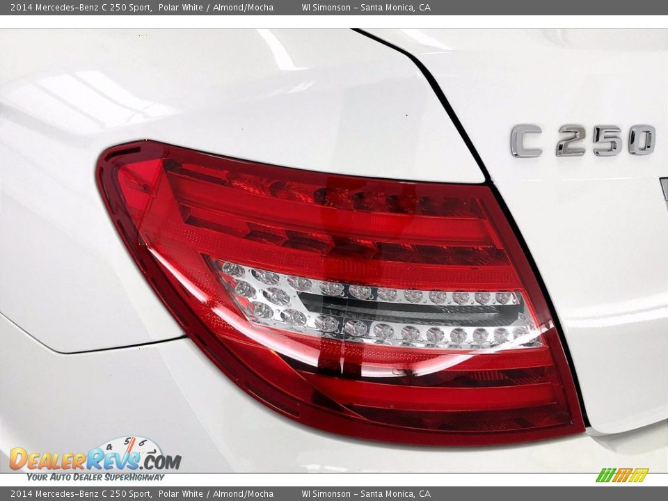 2014 Mercedes-Benz C 250 Sport Polar White / Almond/Mocha Photo #27