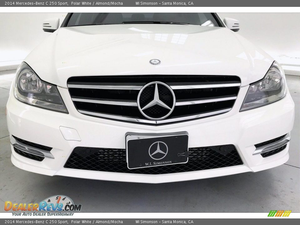 2014 Mercedes-Benz C 250 Sport Polar White / Almond/Mocha Photo #28