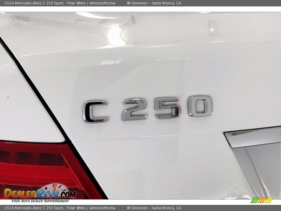 2014 Mercedes-Benz C 250 Sport Polar White / Almond/Mocha Photo #29