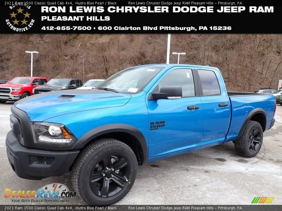 2021 Ram 1500 Classic Quad Cab 4x4 Hydro Blue Pearl / Black Photo #1