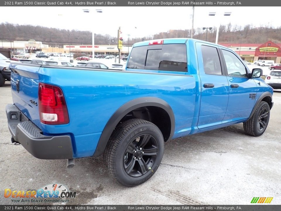 2021 Ram 1500 Classic Quad Cab 4x4 Hydro Blue Pearl / Black Photo #5