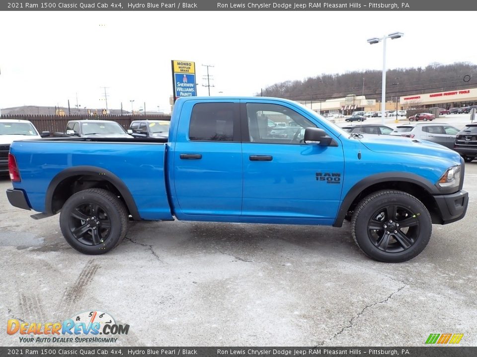 2021 Ram 1500 Classic Quad Cab 4x4 Hydro Blue Pearl / Black Photo #6