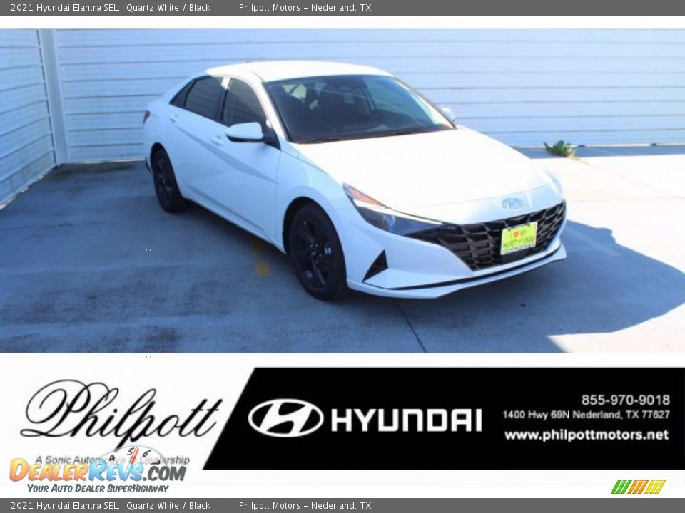2021 Hyundai Elantra SEL Quartz White / Black Photo #1