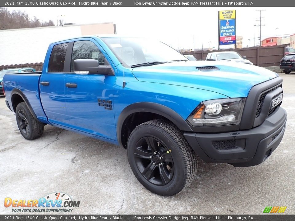 2021 Ram 1500 Classic Quad Cab 4x4 Hydro Blue Pearl / Black Photo #7