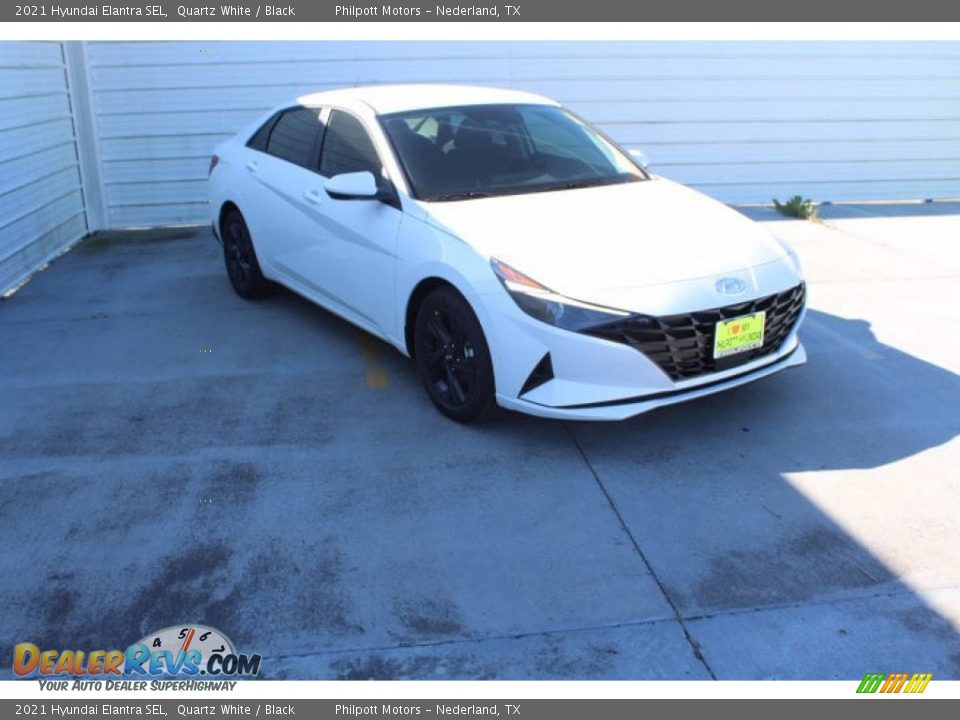 2021 Hyundai Elantra SEL Quartz White / Black Photo #2
