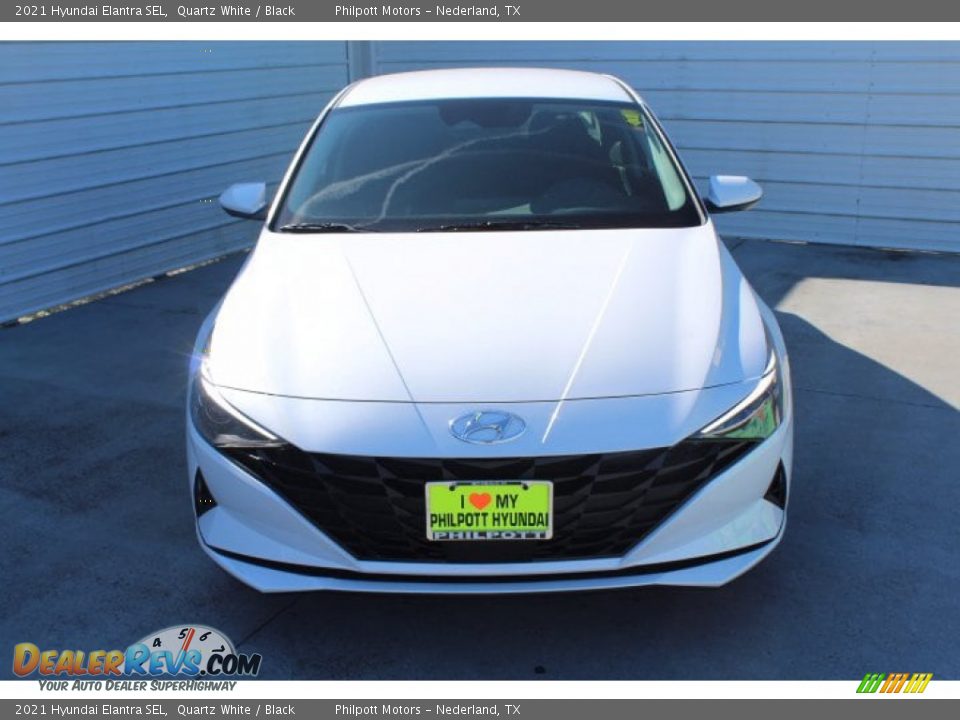 2021 Hyundai Elantra SEL Quartz White / Black Photo #3