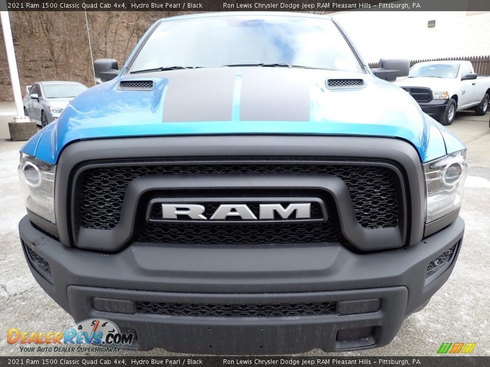 2021 Ram 1500 Classic Quad Cab 4x4 Hydro Blue Pearl / Black Photo #8