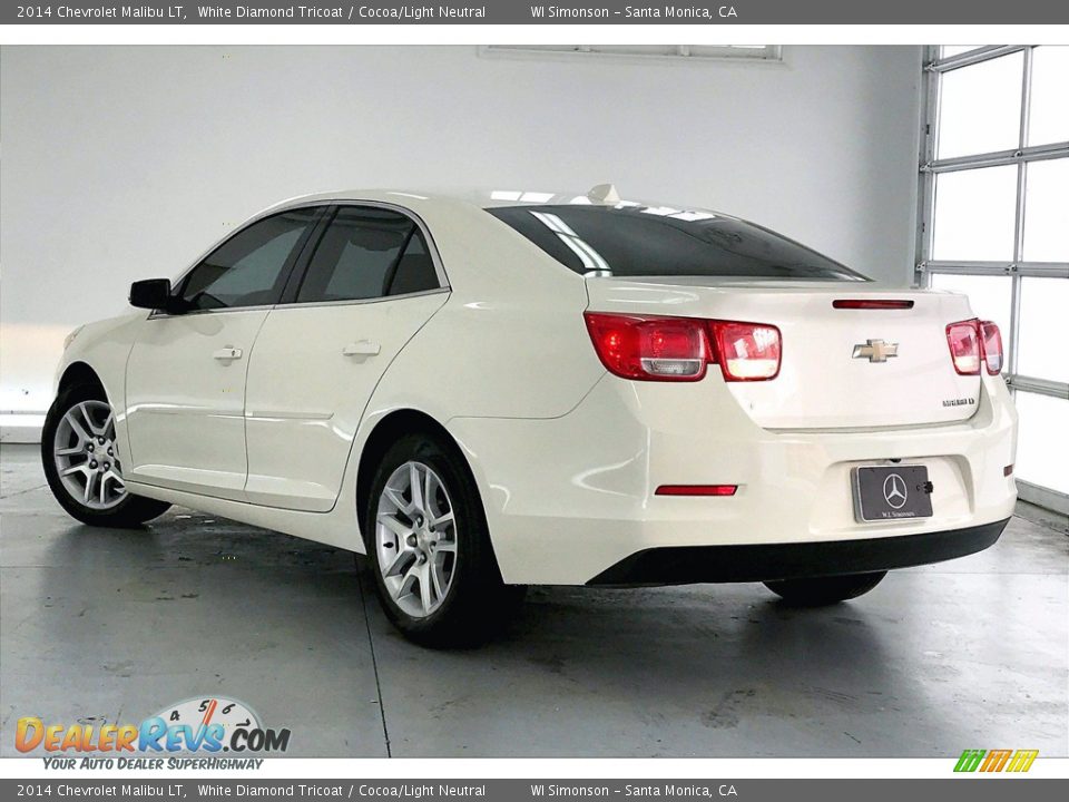 2014 Chevrolet Malibu LT White Diamond Tricoat / Cocoa/Light Neutral Photo #10