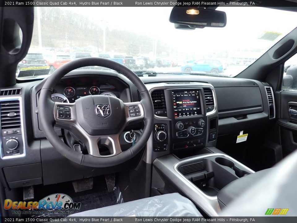 2021 Ram 1500 Classic Quad Cab 4x4 Hydro Blue Pearl / Black Photo #12
