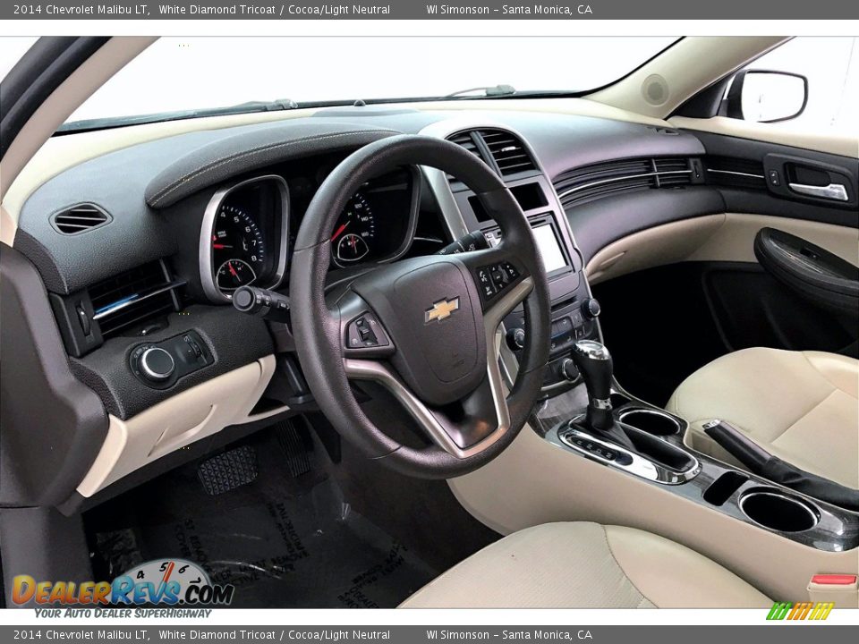 2014 Chevrolet Malibu LT White Diamond Tricoat / Cocoa/Light Neutral Photo #14