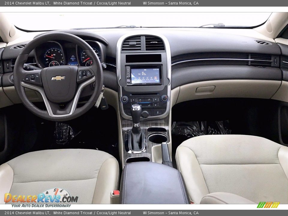 2014 Chevrolet Malibu LT White Diamond Tricoat / Cocoa/Light Neutral Photo #15