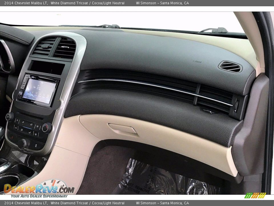 2014 Chevrolet Malibu LT White Diamond Tricoat / Cocoa/Light Neutral Photo #16