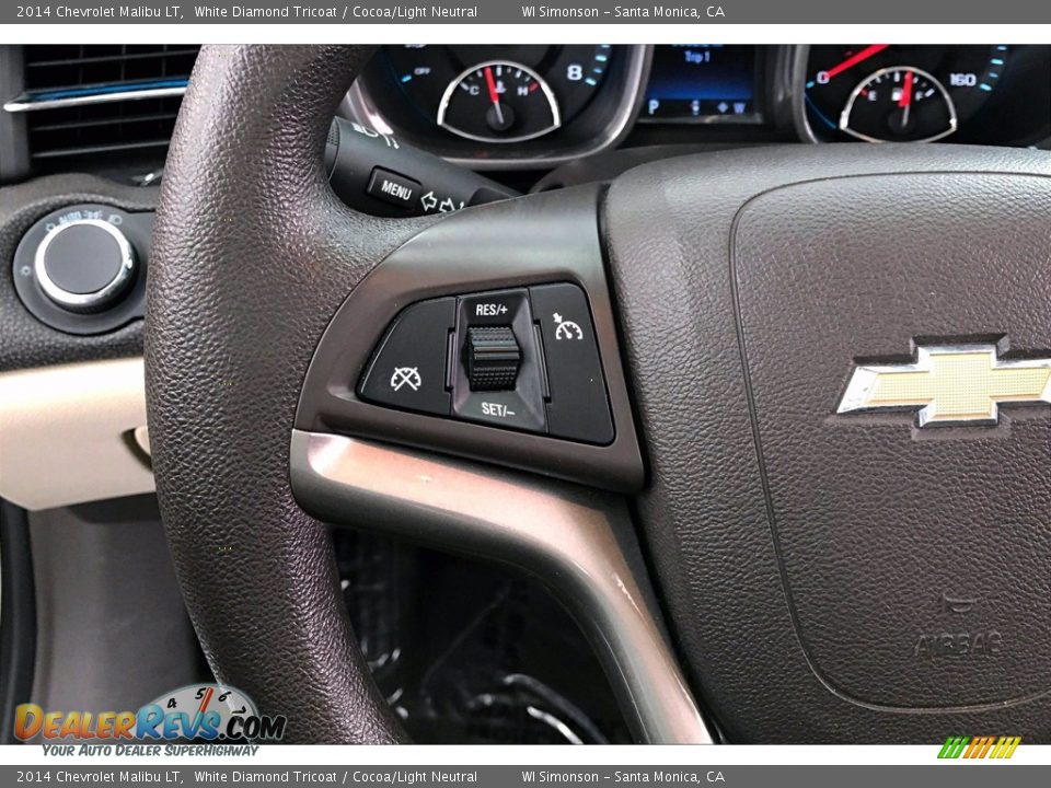 2014 Chevrolet Malibu LT White Diamond Tricoat / Cocoa/Light Neutral Photo #21