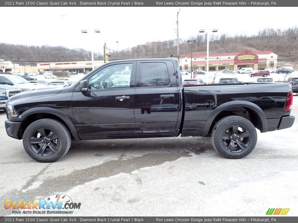 2021 Ram 1500 Classic Quad Cab 4x4 Diamond Black Crystal Pearl / Black Photo #2