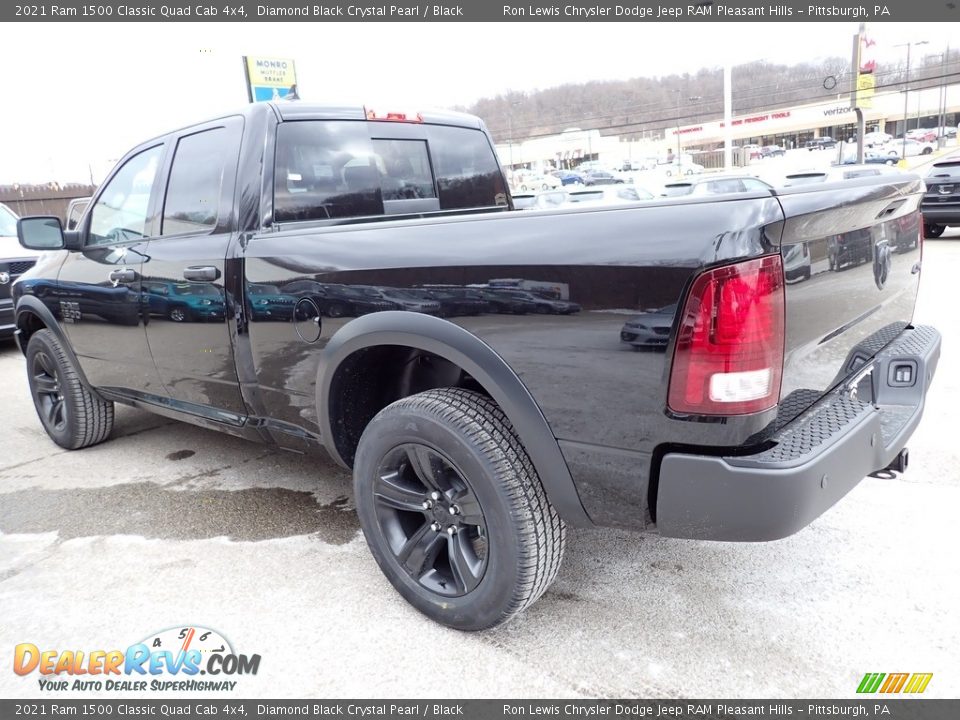 2021 Ram 1500 Classic Quad Cab 4x4 Diamond Black Crystal Pearl / Black Photo #3