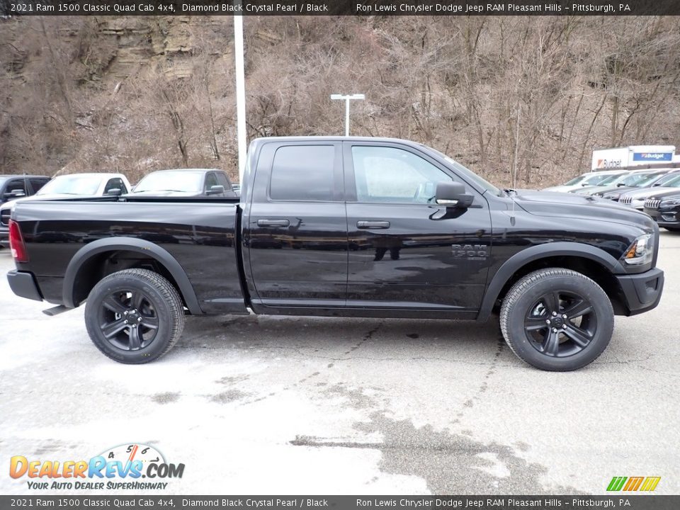 2021 Ram 1500 Classic Quad Cab 4x4 Diamond Black Crystal Pearl / Black Photo #6
