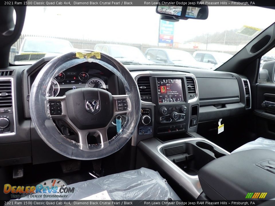 2021 Ram 1500 Classic Quad Cab 4x4 Diamond Black Crystal Pearl / Black Photo #12