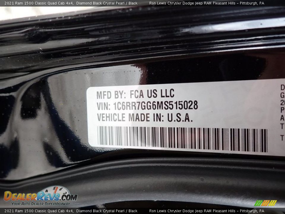 2021 Ram 1500 Classic Quad Cab 4x4 Diamond Black Crystal Pearl / Black Photo #14