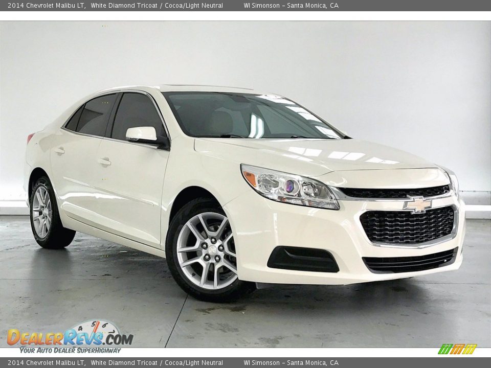 2014 Chevrolet Malibu LT White Diamond Tricoat / Cocoa/Light Neutral Photo #33