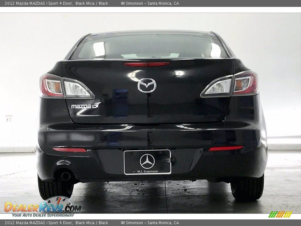 2012 Mazda MAZDA3 i Sport 4 Door Black Mica / Black Photo #3