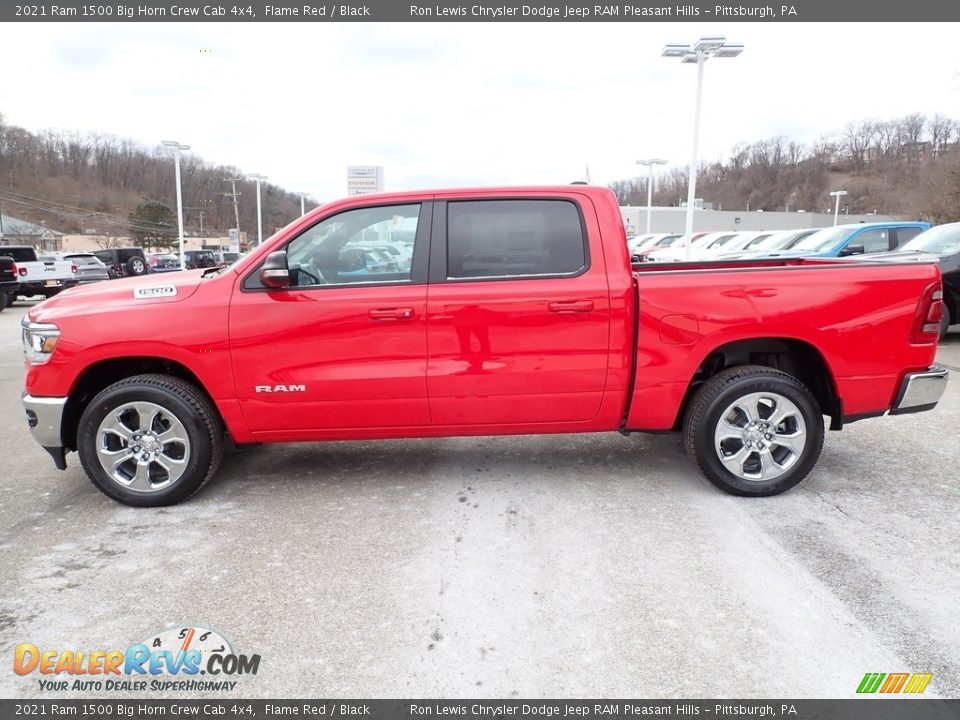 2021 Ram 1500 Big Horn Crew Cab 4x4 Flame Red / Black Photo #2