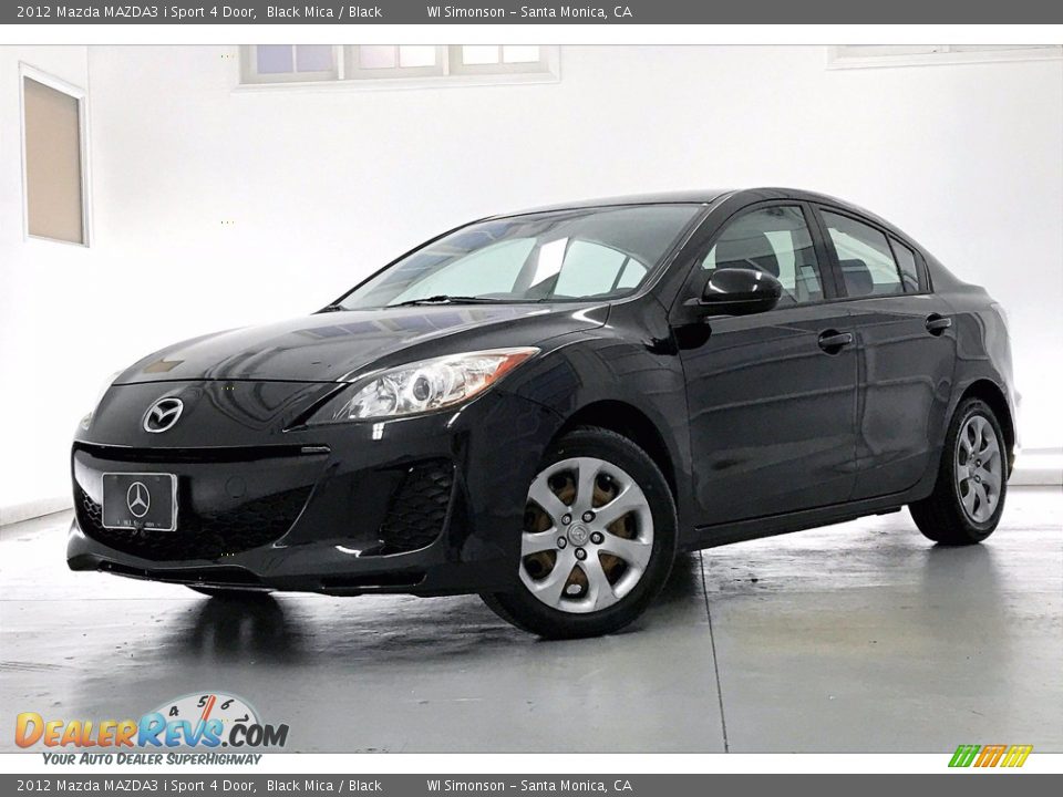 2012 Mazda MAZDA3 i Sport 4 Door Black Mica / Black Photo #12