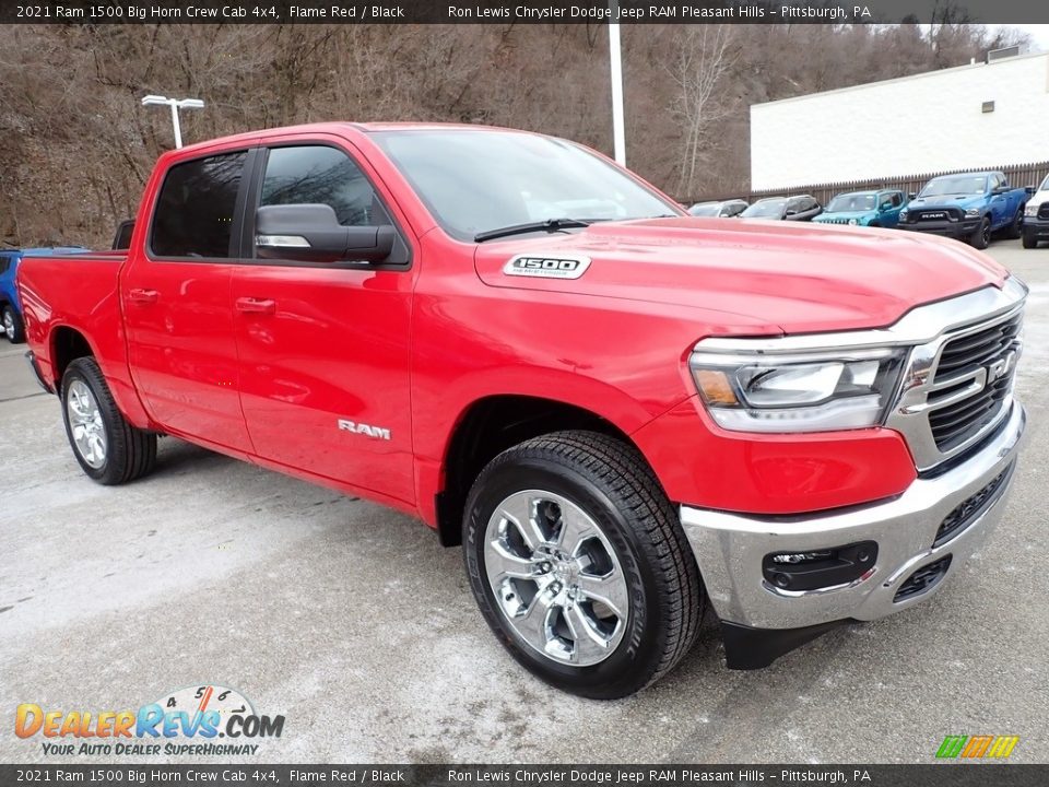 2021 Ram 1500 Big Horn Crew Cab 4x4 Flame Red / Black Photo #7