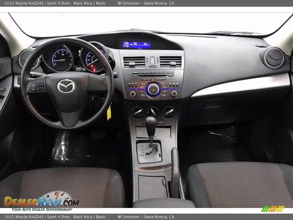 2012 Mazda MAZDA3 i Sport 4 Door Black Mica / Black Photo #15