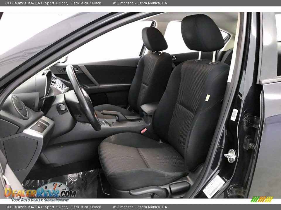2012 Mazda MAZDA3 i Sport 4 Door Black Mica / Black Photo #18