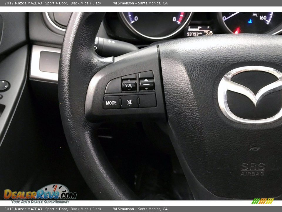 2012 Mazda MAZDA3 i Sport 4 Door Black Mica / Black Photo #21