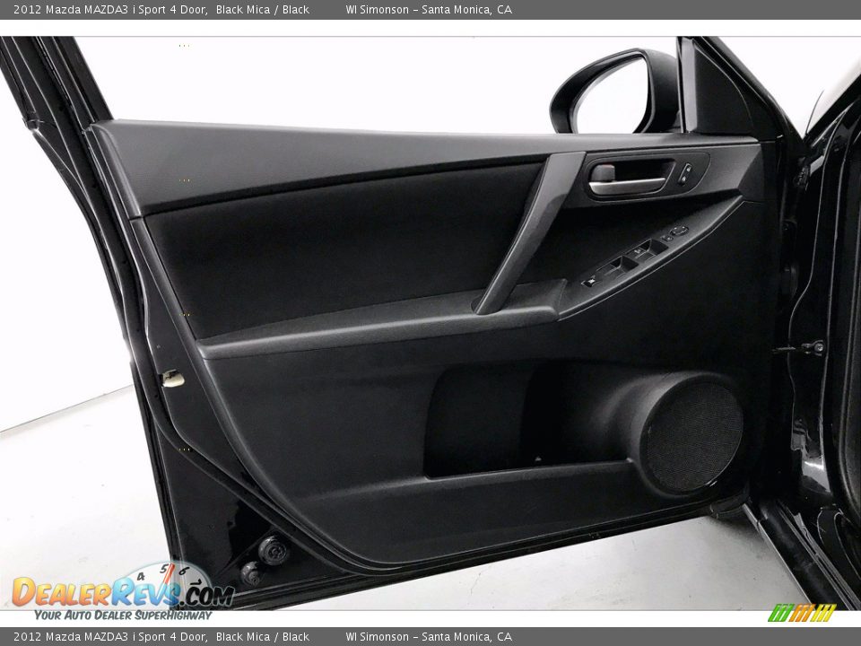 2012 Mazda MAZDA3 i Sport 4 Door Black Mica / Black Photo #24