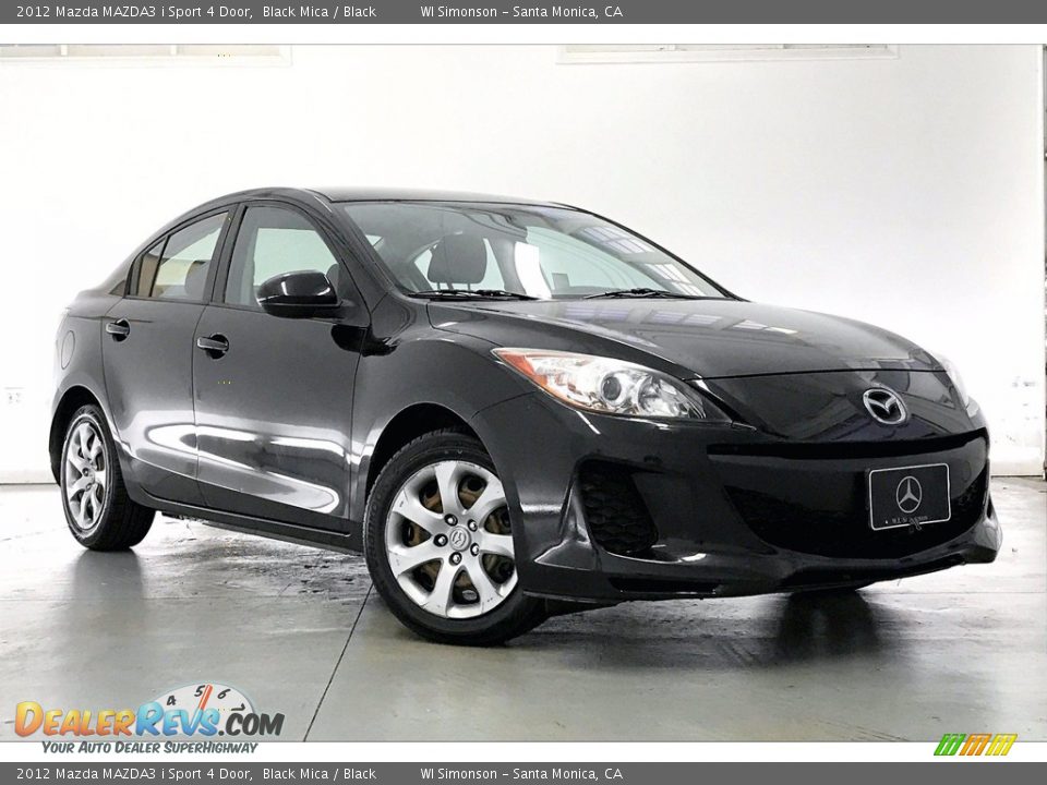 2012 Mazda MAZDA3 i Sport 4 Door Black Mica / Black Photo #32