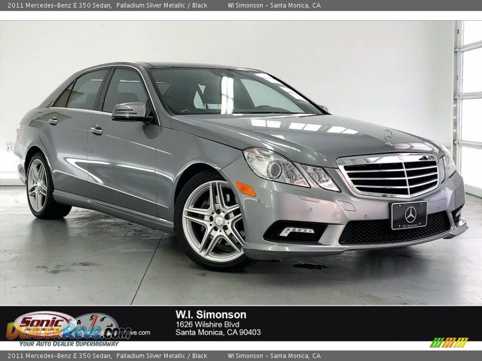 2011 Mercedes-Benz E 350 Sedan Palladium Silver Metallic / Black Photo #1