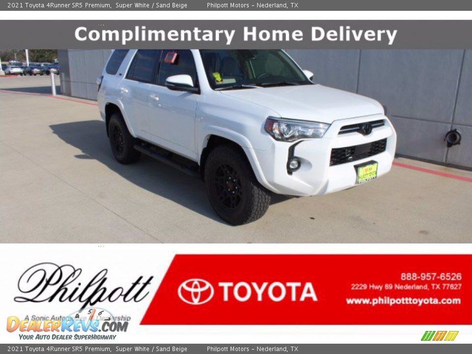 2021 Toyota 4Runner SR5 Premium Super White / Sand Beige Photo #1