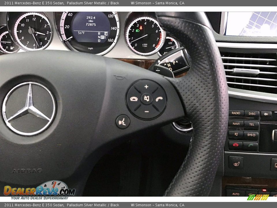 2011 Mercedes-Benz E 350 Sedan Palladium Silver Metallic / Black Photo #22