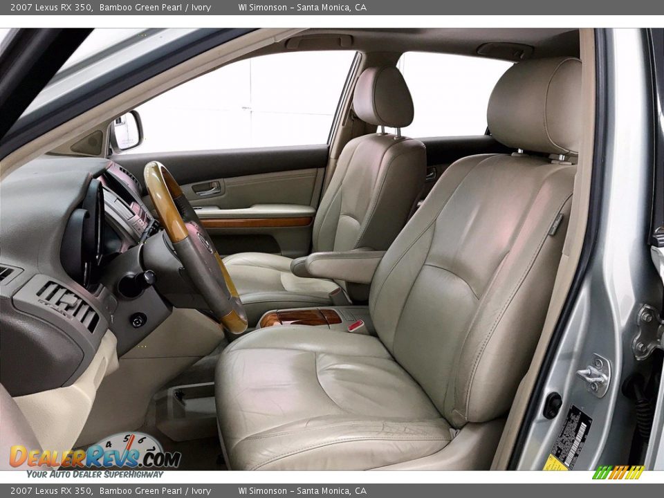 2007 Lexus RX 350 Bamboo Green Pearl / Ivory Photo #18