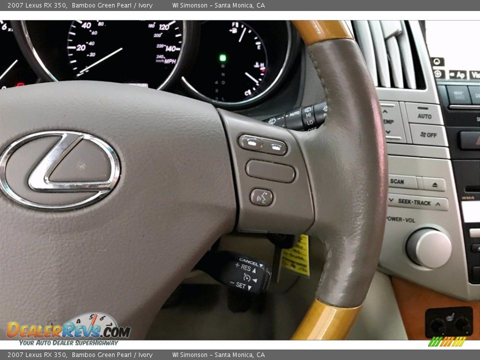 2007 Lexus RX 350 Bamboo Green Pearl / Ivory Photo #22